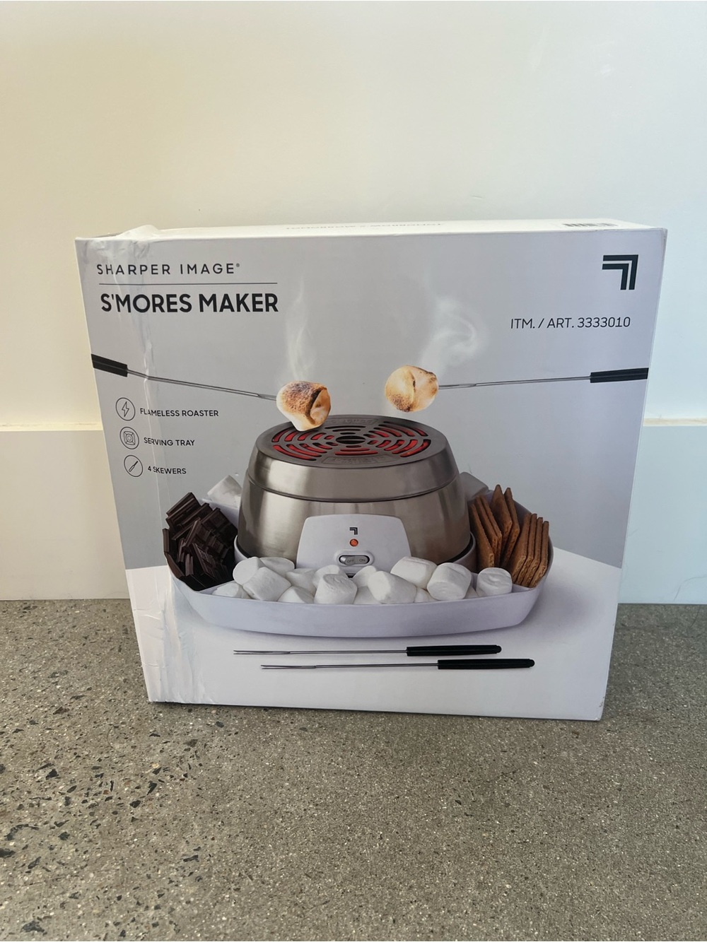 Sharper Image Flameless S'mores Maker in Silver and White
